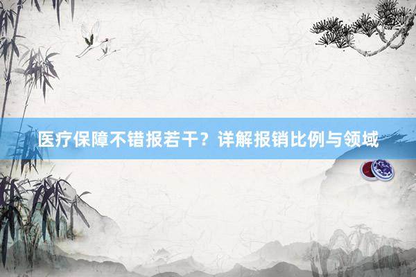 医疗保障不错报若干？详解报销比例与领域